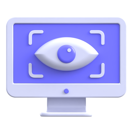 Ai Eye Computer  3D Icon
