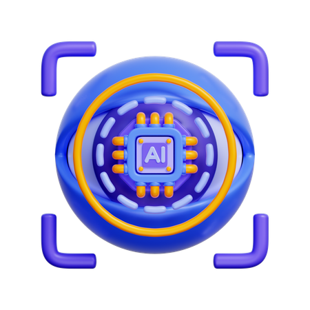 AI Eye Scanner  3D Icon