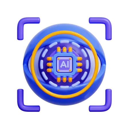 AI Eye Scanner  3D Icon