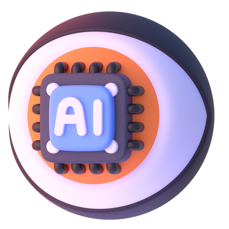 Ai Eye Scanner  3D Icon