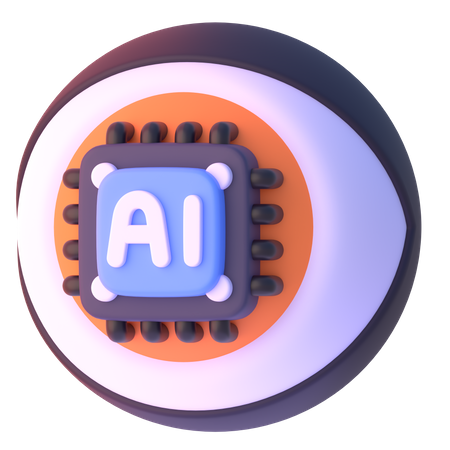 Ai Eye Scanner  3D Icon