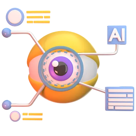 Dépistage oculaire par IA  3D Icon