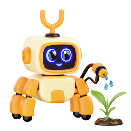 AI農業ロボット  3D Icon