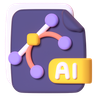 3d ai document illustration