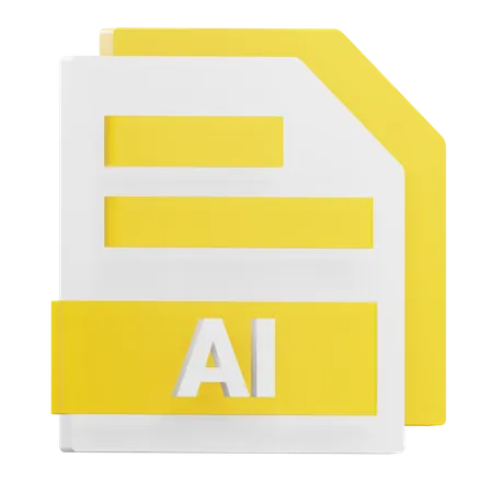3 D Ai File Illustration With Alpha Background 3D Icon