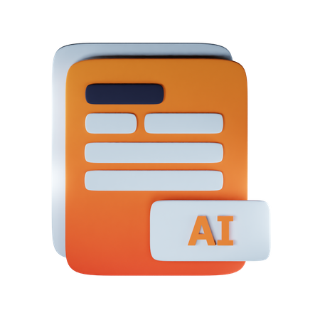 Ai file extension  3D Icon