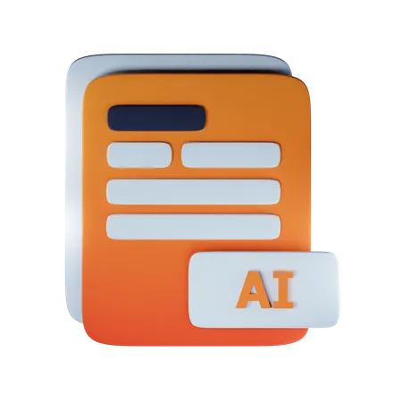 Ai file extension  3D Icon