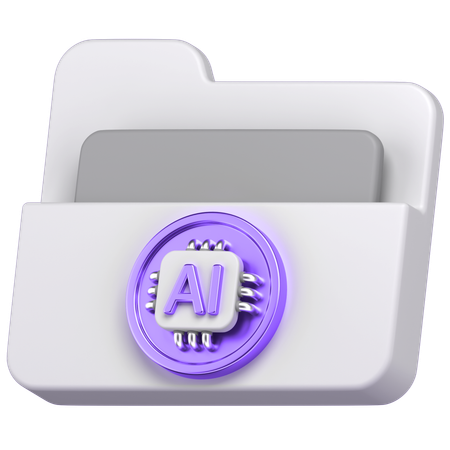 Ai File Folder  3D Icon