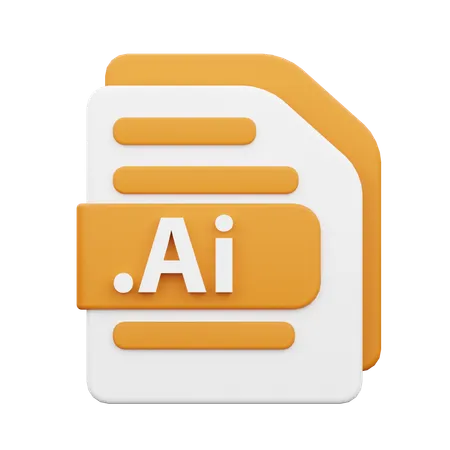 AI Files  3D Icon