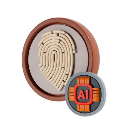 Ai Fingerprint  3D Icon