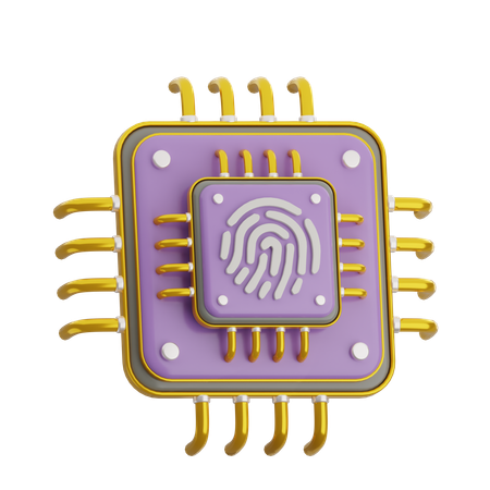 Ai Fingerprint  3D Icon