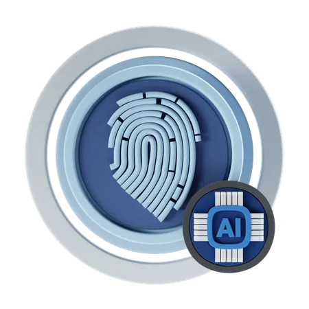 Ai Fingerprint  3D Icon