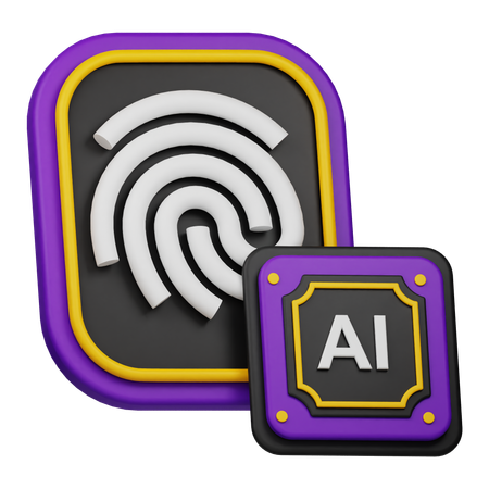 AI Fingerprint  3D Icon