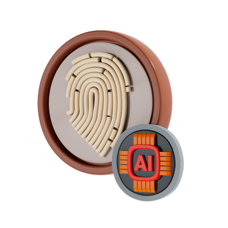 Ai Fingerprint  3D Icon