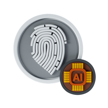 Ai Fingerprint  3D Icon