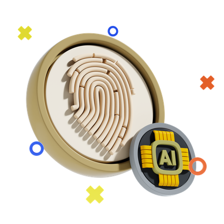 Ai Fingerprint  3D Icon