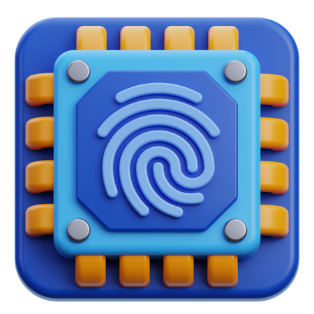 Ai fingerprint authentication  3D Icon