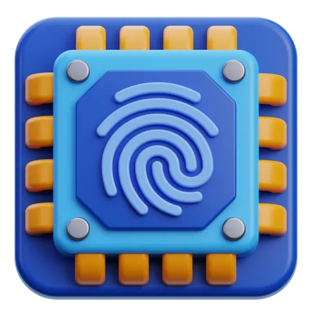 Ai fingerprint authentication  3D Icon