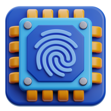 Ai Fingerprint Authentication  3D Icon