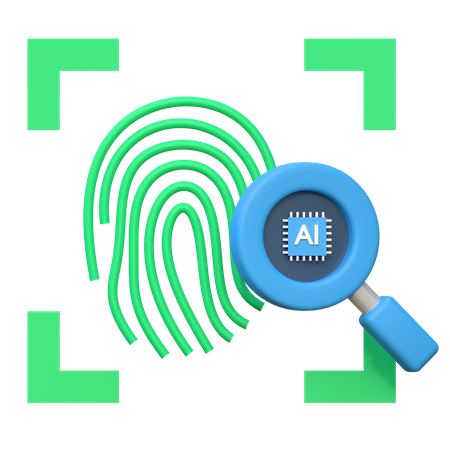 Ai Fingerprint Recognition  3D Icon