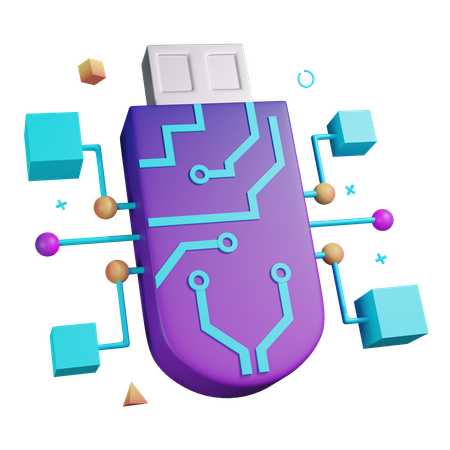 Ai Flash Drive  3D Icon