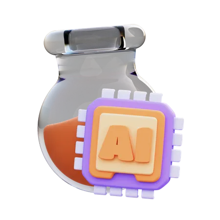 Ai Flask  3D Icon