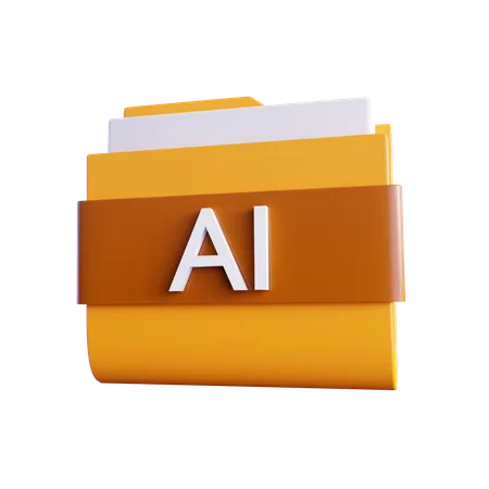 These Are AI Folder Icons Commonly Used In Design And Games 3D Icon