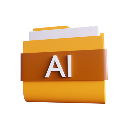 Ai Folder  3D Icon