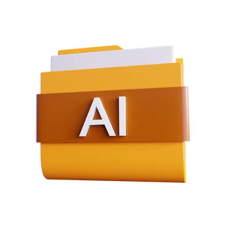 Ai Folder  3D Icon