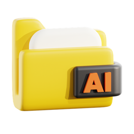 Ai Folder  3D Icon