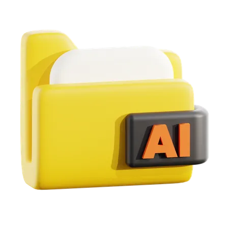 Ai Folder  3D Icon