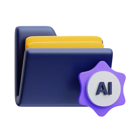 Ai Folder  3D Icon