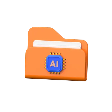 Ai Folder  3D Icon