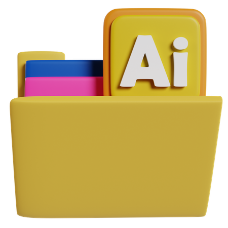 Ai Folder  3D Icon