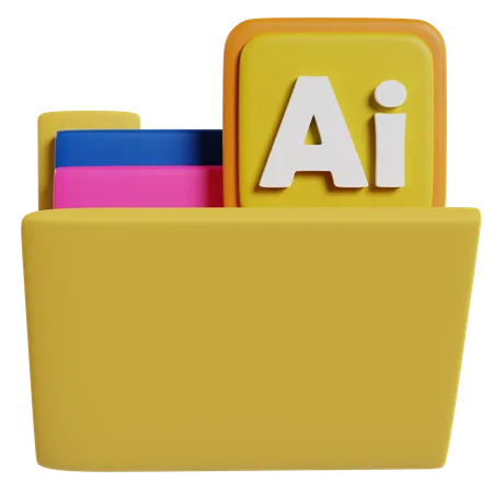 Ai Folder  3D Icon