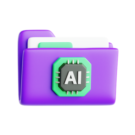 Ai Folder  3D Icon