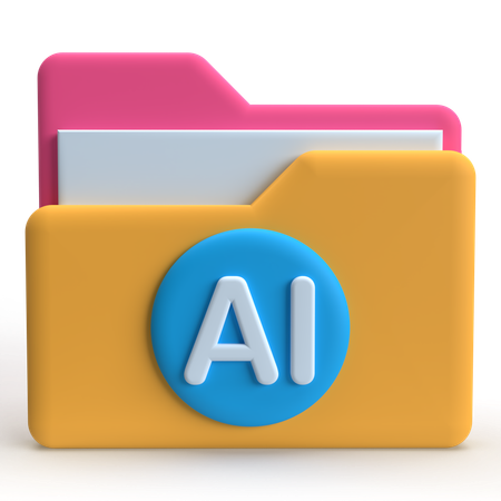 Ai Folder  3D Icon