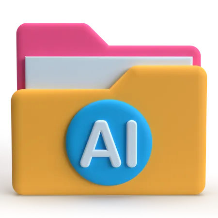 Ai Folder  3D Icon