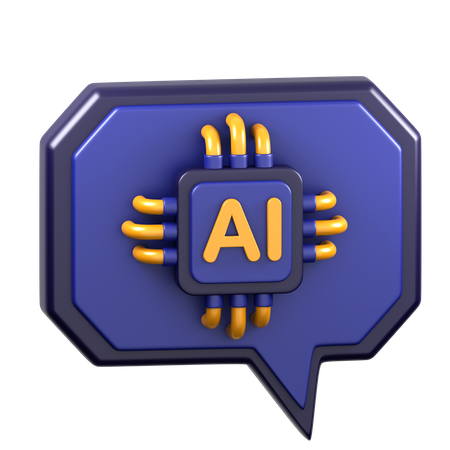 Chat de IA  3D Icon