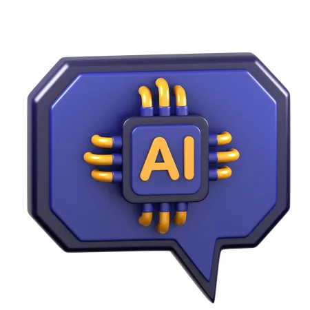 Chat de IA  3D Icon