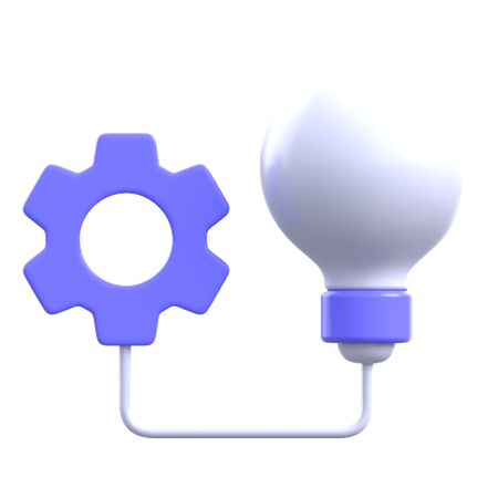 Ai Gear Lightbulb  3D Icon