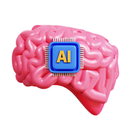 Ai-Gehirn  3D Icon