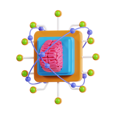 Ai-Gehirn  3D Icon