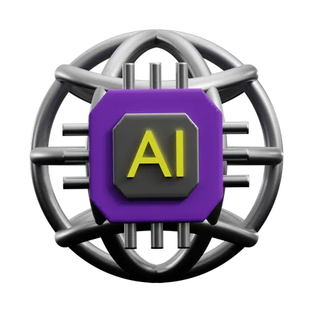 AI Global  3D Icon