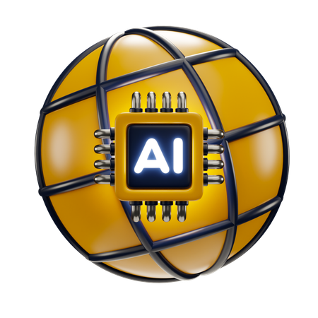Ai Globe  3D Icon