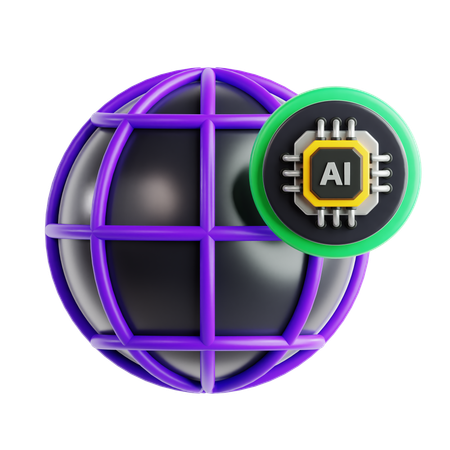 Ai Globe  3D Icon