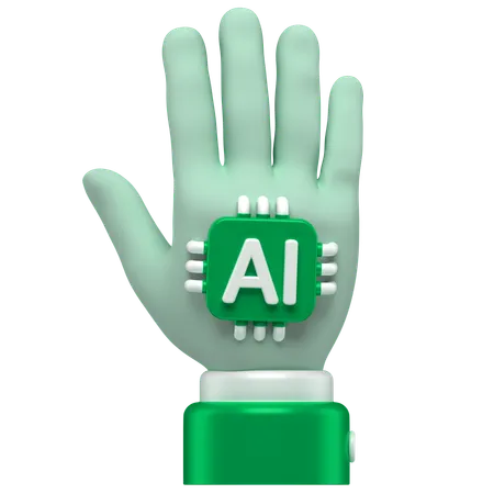 Ai Hand  3D Icon