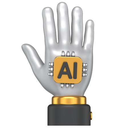 Ai Hand  3D Icon