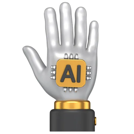 Ai Hand  3D Icon