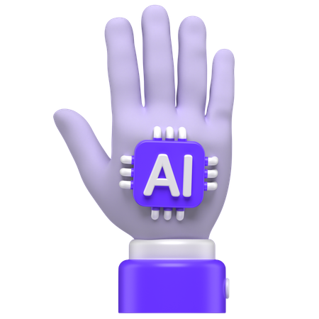 Ai Hand  3D Icon